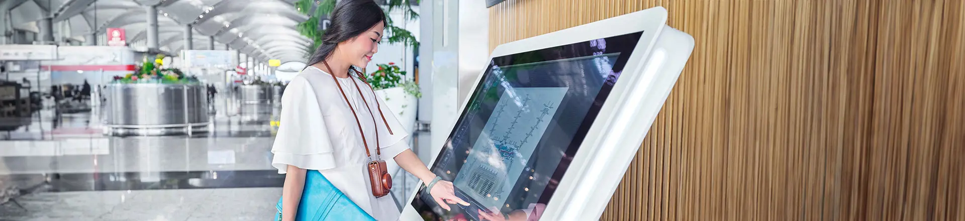 a passenger checking the map of istanbul airport