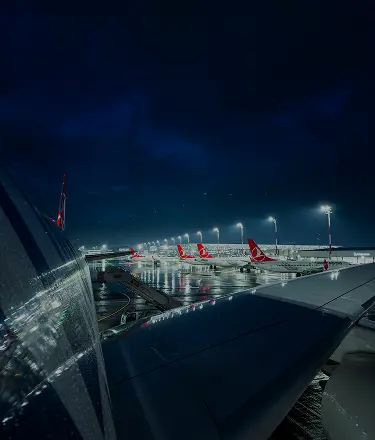 a plane during the flight
