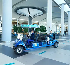 passengers using a shuttle in istanbul airport