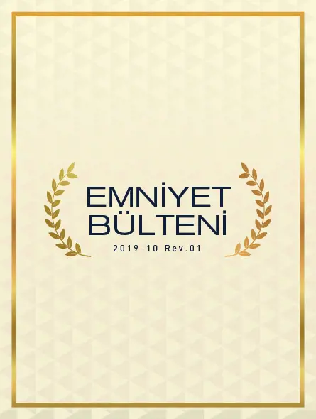 Emniyet Bülteni 2019 – 10 Rev.01